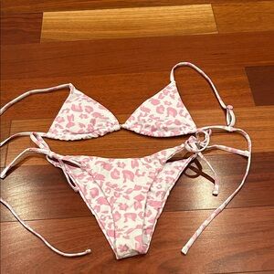 2 for $9 Ladies size small white with pink Zaful Bikini